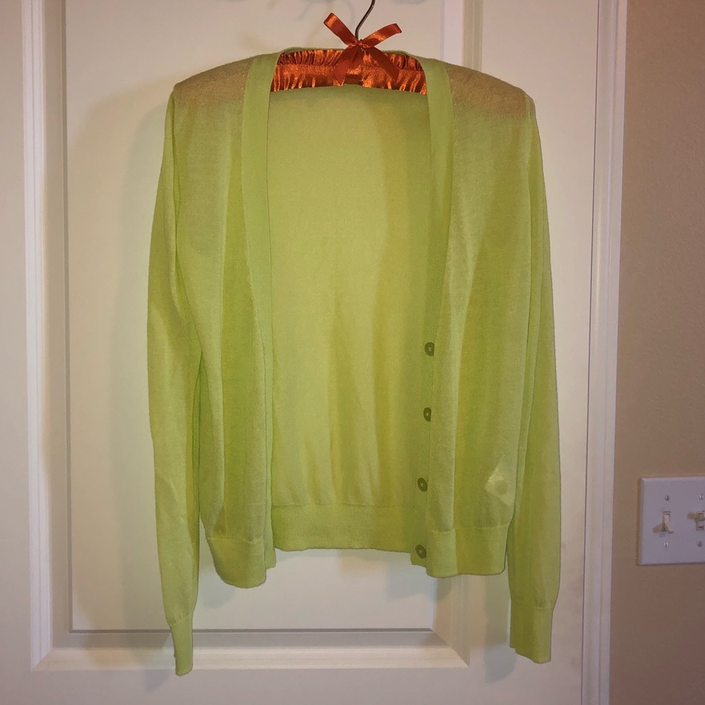 UNIQLO Neon Lime Sheer Cardigan Size S/XS